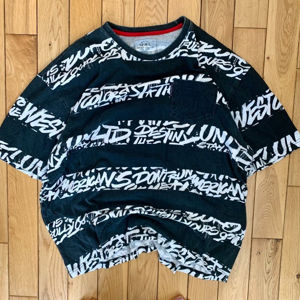 vintage y2k ecko unltd t shirt All Over Print AOP Skating Surfing Biking 2XL Men